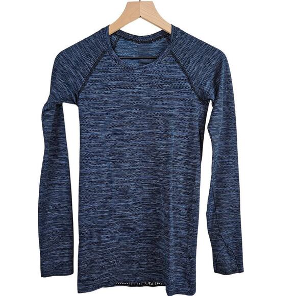 Lululemon Swiftly Tech Long Sleeve 2.0 Tee 4 Prism Stripe Turquoise Tide Teal - Picture 1 of 8